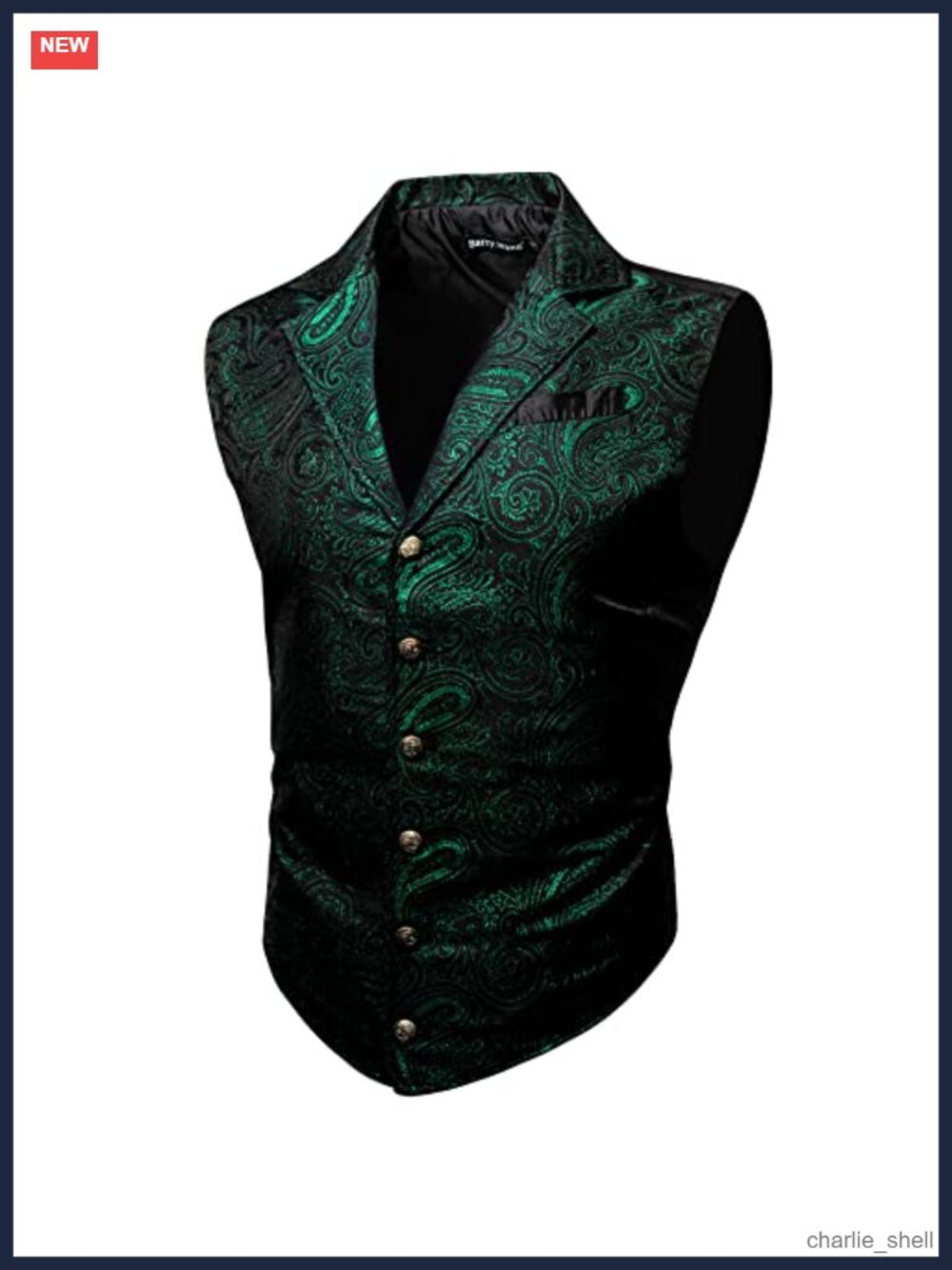 Men's Steampunk Victorian Gothic Vest Paisley Waistcoat